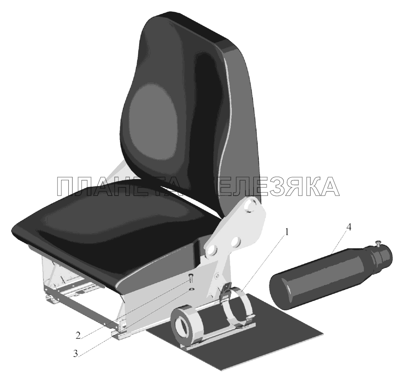 Установка огнетушителя 5516-3910040 МАЗ-6303A3, 6303A5